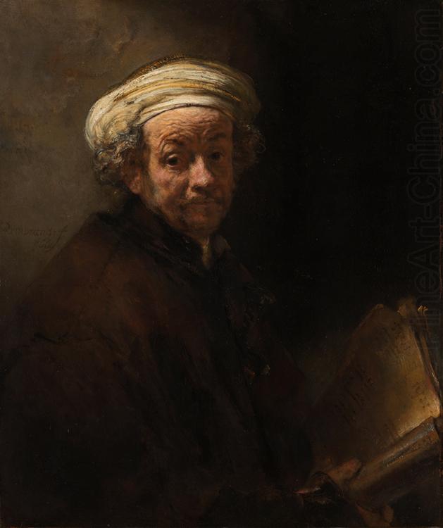 REMBRANDT Harmenszoon van Rijn Self-portrait as the Apostle Paul  (mk33) china oil painting image